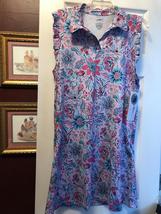 NWT Ladies GOTTEX LILAC FLORAL Ruffle Sleeveless Golf & Tennis Dress S M L XL image 3