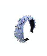 SMYAXUNW Colorful Pearl Knotted Hairband Gemstone Imitation Pearl Twist - $15.23 CAD