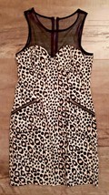 H&amp;M Divided Leopard Sheer Black Multi Zip Dress ( 10 ) - £40.51 GBP