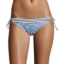 Arizona Women&#39;s Juniors Side Tie Hipster Bikini Bottoms Size Small Black... - £13.99 GBP