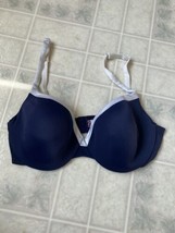 Victoria&#39;s Secret Body by Victoria IPEX Lined Demi Underwire Navy Blue B... - $28.04
