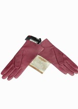Vintage Fownes Women&#39;s Burgundy Genuine Leather Gloves Medium - £19.46 GBP