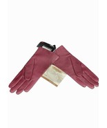 Vintage Fownes Women&#39;s Burgundy Genuine Leather Gloves Medium - £19.47 GBP