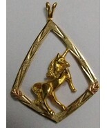 Landstrom&#39;s Vintage Black Hills Gold Unicorn Pendant - Rare Find #F19-09... - $2,920.35 MXN