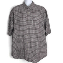 Columbia Mens Shirt Size XL Button Up Blue Red Plaid Short Sleeve Chest Pocket - £17.17 GBP