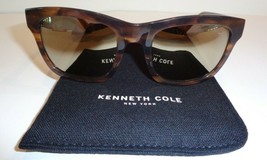 Kenneth Cole KC7201 Brown Horn Smoke Mirror Sunglasses New Womens Eyewear - $97.02