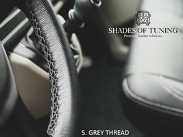  Leather Steering Wheel Cover For Acura Vigor Black Seam - £39.22 GBP