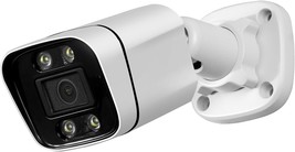 4MP 2560 1440 POE IP Security Surveillance Camera with Mic Audio Smart Dual Ligh - £45.48 GBP