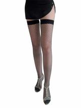 Angelique Womens Stretchy Durable Fishnet Plain Top Classic Net Thigh High Stock - £13.50 GBP+