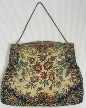 Antique Walborg Petit Point Floral Tapestry Evening Purse Made In France... - £31.25 GBP