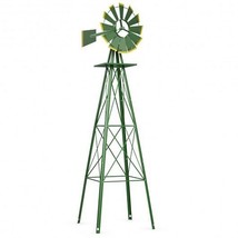 8 Feet Windmill Metal Ornamental Wind Wheel Weather Resistant-Green - Co... - $2,589.52 MXN