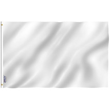 Anley 3x5 Foot Solid White Flag - Plain White Flags Polyester - £5.91 GBP
