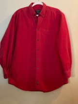 Vintage 70s 80s Woolrich Chamois Red Flannel Shirt Size Large Made in USA  - £18.69 GBP