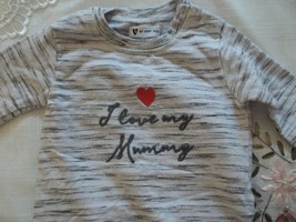 VERY lovely (I love mummy) babygro sleep suit age 0-3 months  56-62cm - $6.76