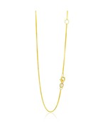 14k Solid Yellow Gold Adjustable Box Chain 0.8mm Width 18&quot;-20&quot; Inch Length - £205.67 GBP+