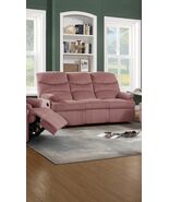 Luxurious Blush Pink Velvet 3-Seater Manual Recliner Sofa Couch - $1,085.99