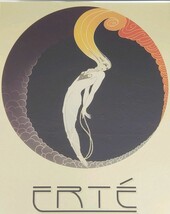 Signed Vintage 1979 Erte &quot;L&#39; Amour&quot; Gold Foil Poster Print Art Mirage Editions - £232.58 GBP