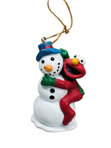 Elmo Hugging Snowman ~ Christmas Ornament Plastic Jhp Inc China 3.5” - £39.47 GBP