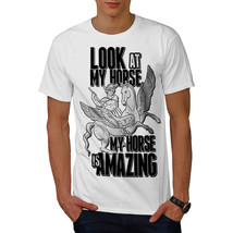 Wellcoda Look At My Horse Mens T-shirt, Amazing Graphic Design Printed Tee - £14.94 GBP+