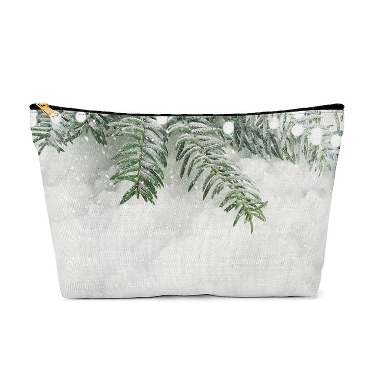 Christmas Tree and Snow Makeup Bag - $26.00