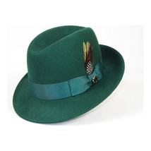 Men Bruno Capelo Hat Australian Wool Crushable Center Dent CHICAGO CH305 Emerald image 2