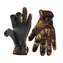 Facecozy Outdoor Winter Fishing Gloves Waterproof or Two Fingers Cut Anti-slip C - £55.46 GBP