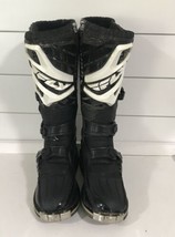 Fly Racing Maverick Motocross Boots Size 7 Black &amp; White MX Men’s Adult Shoes - £76.80 GBP