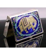 925 STERLING SOLID SILVER TRINKET BOX CONTAINER CASKET BOX COLOR ENAMEL ... - $243.71 CAD