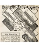 1900 Bed Blankets Seasonal Advertisement Victorian Sears Roebuck 5.25 x 7&quot;  - €17,14 EUR