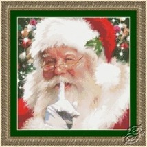 Clearance SALE! SANTA SHH! with 75pcs of DMC Threads - My Christmas and ... - $49.49