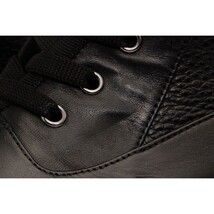 The Arata Black Leather Lace-Up Ankle Women Boot With a Side Zipper image 3