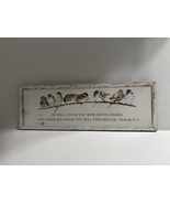 “He Will Cover You With His Feathers” Wooden Sign - €12,73 EUR