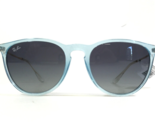 Ray-Ban Sunglasses RB4171 ERIKA 6743/4L Clear Blue Gold Round with Gray ... - £85.68 GBP