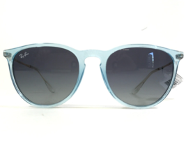 Ray-Ban Sunglasses RB4171 ERIKA 6743/4L Clear Blue Gold Round with Gray ... - £85.33 GBP