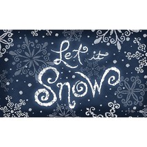 Toland Home Garden 800095 Let It Snow Winter Door Mat 18x30 Inch Snowflake Outdo - £29.81 GBP