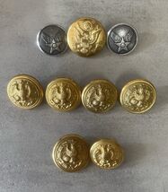 Assorted Lot of 9 US Military Uniform Coat Jacket Buttons - $9.61