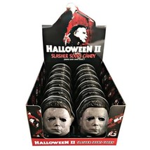Halloween II Movie Michael Myers Mask Orange Sours Embossed Tins Box of 12 NEW - £36.45 GBP