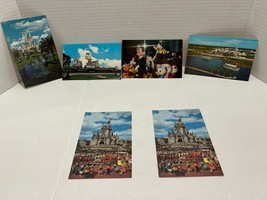 Lot 6 Walt Disney World Souvenir Postcards Images Vintage 70&#39;s 80&#39;s - £9.67 GBP