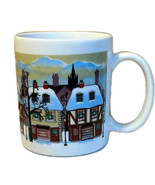 Coffee Mug Christmas Holiday Snowy Village Vintage 8 oz Cup HGS - $30.33 CAD
