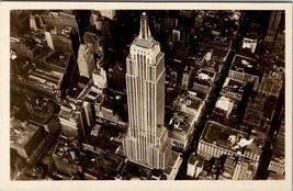 RPPC NYC Empire State Building From the Air  Postcard Z24 - $5.95