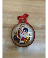 Waterford Blown Glass Christmas Ornament Santa with Globe Double Sided  - $20.29 CAD