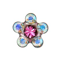 Studex Sensitive Regular AB and Rose Crystal Daisy Stainless Steel Stud ... - $8.99