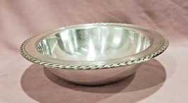 Vintage WM Rogers Silver Plate 10 1/4&quot; Round Serving Bowl Braided Edge ~ # 731_ - £12.53 GBP