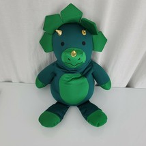 Microbead Squishy Green Dinosaur Triceratops Stuffed Plush Neck Pillow Toy Zip - £47.47 GBP