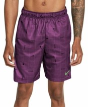 Nike Training Shorts Men&#39;s Dri-Fit Logo Grid Print Violet Purple CZ24375... - £27.44 GBP