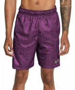 Nike Training Shorts Men&#39;s Dri-Fit Logo Grid Print Violet Purple CZ24375... - £27.47 GBP