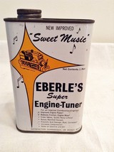 NOS Vtg 1 Pint Eberle&#39;s Super Engine-Tuner Motor Tune-Up Metal Can ~ Gra... - $9.74