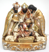 Cracker Barrel  Lighted Christmas Nativity Figural Lamp Holy Family Magi w Box - £18.41 GBP