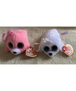 TY Seal Pups BEANIE BOOS 3” Mini Backpack Key Bag Clip ICY &amp; PIERRE MWMT... - £11.21 GBP