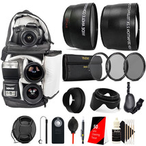 58mm Complete Accessory Kit for Canon EOS Rebel T6i T6 T7i SL2 SL3 T100 - £80.25 GBP